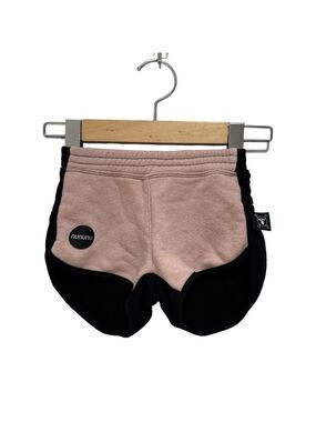 NUNUNU pink & black colourblock retro lounge shorts - 12-18M